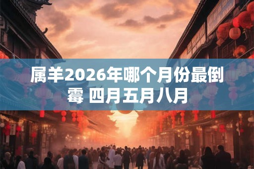属羊2026年哪个月份最倒霉 四月五月八月