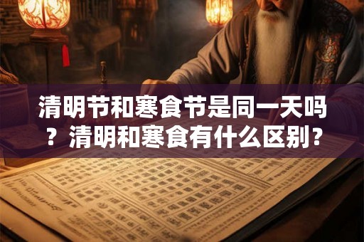 清明节和寒食节是同一天吗？清明和寒食有什么区别？