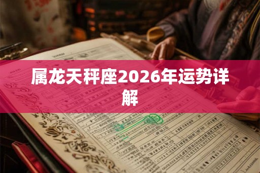 属龙天秤座2026年运势详解 属龙天秤座2026年运势详解