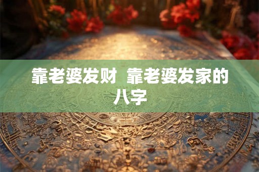靠老婆发财  靠老婆发家的八字