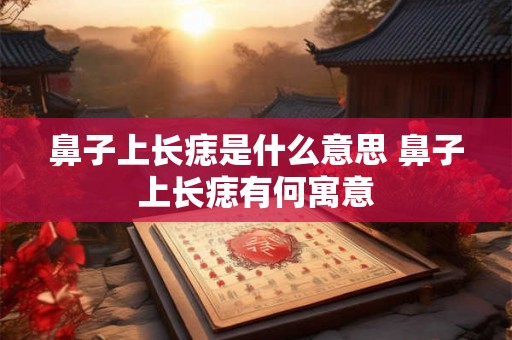 鼻子上长痣是什么意思 鼻子上长痣有何寓意 鼻子上长痣是什么意思 鼻子上长痣有何寓意