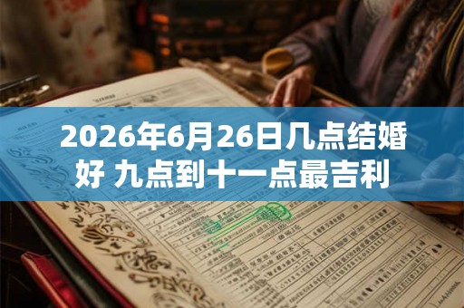 2026年6月26日几点结婚好 九点到十一点最吉利