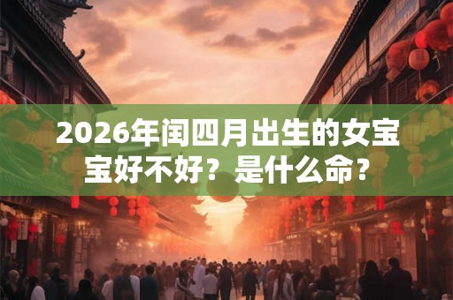 2026年闰四月出生的女宝宝好不好？是什么命？
