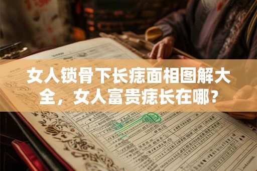 女人锁骨下长痣面相图解大全，女人富贵痣长在哪？