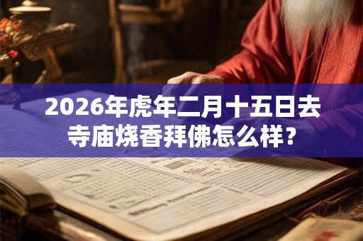 2026年虎年二月十五日去寺庙烧香拜佛怎么样? 2026年虎年二月十五日去寺庙烧香拜佛怎么样?