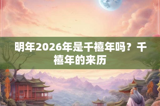 明年2026年是千禧年吗？千禧年的来历