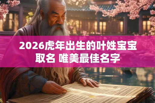 2026虎年出生的叶姓宝宝取名 唯美最佳名字