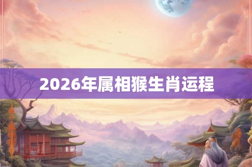 2026年属相猴生肖运程