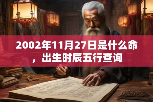 2002年11月27日是什么命，出生时辰五行查询