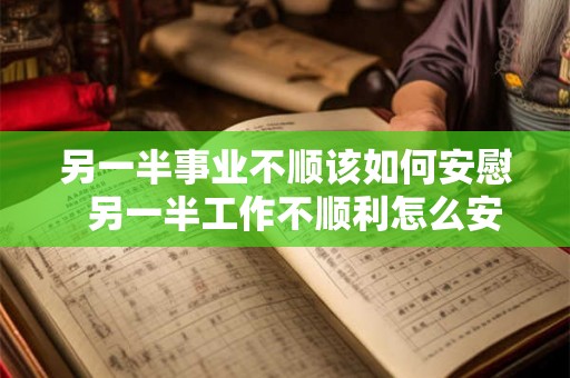 另一半事业不顺该如何安慰  另一半工作不顺利怎么安慰