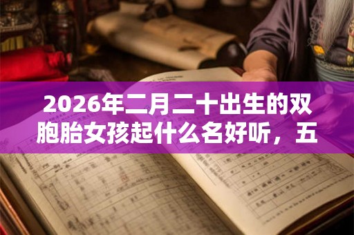 2026年二月二十出生的双胞胎女孩起什么名好听，五行属什么