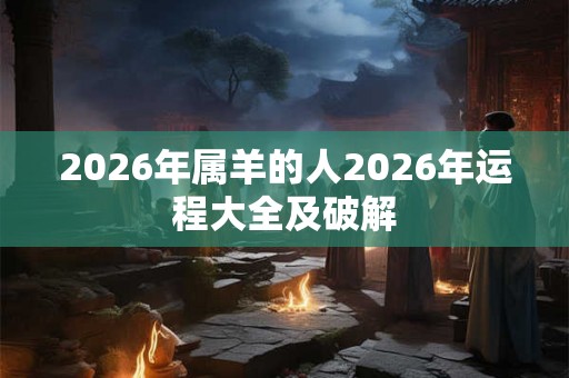2026年属羊的人2026年运程大全及破解