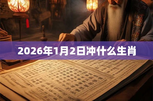 2026年1月2日冲什么生肖