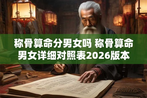 称骨算命分男女吗 称骨算命男女详细对照表2026版本