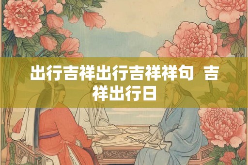 出行吉祥出行吉祥祥句  吉祥出行日