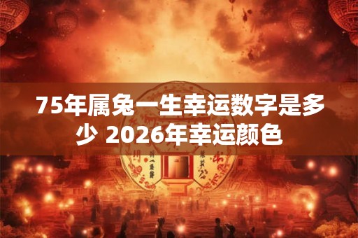 75年属兔一生幸运数字是多少 2026年幸运颜色