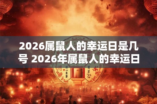 2026属鼠人的幸运日是几号 2026年属鼠人的幸运日是哪天 2026属鼠人的幸运日是几号 2026年属鼠人的幸运日是哪天