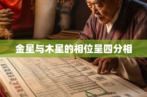 金星与木星的相位呈四分相