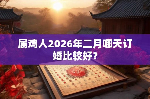 属鸡人2026年二月哪天订婚比较好？