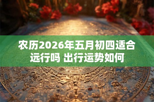 农历2026年五月初四适合远行吗 出行运势如何