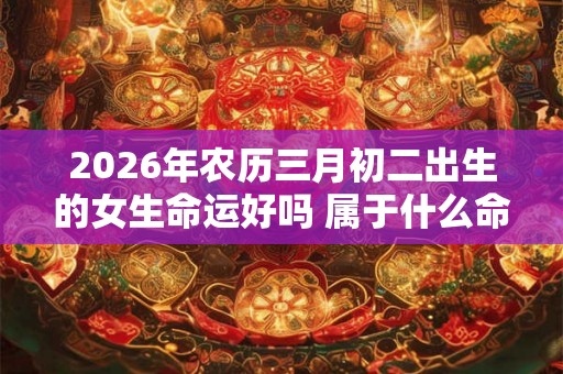 2026年农历三月初二出生的女生命运好吗 属于什么命