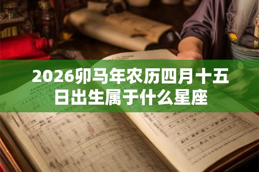 2026卯马年农历四月十五日出生属于什么星座