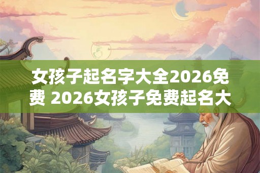 女孩子起名字大全2026免费 2026女孩子免费起名大全