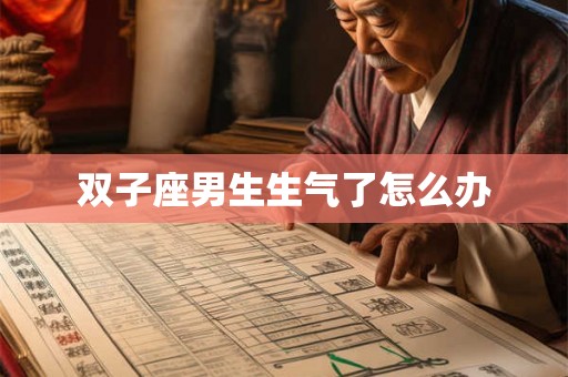 双子座男生生气了怎么办