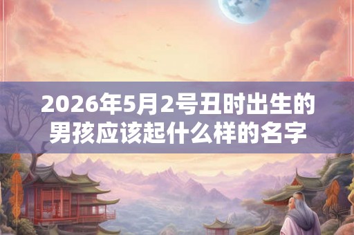 2026年5月2号丑时出生的男孩应该起什么样的名字