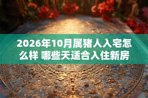 2026年10月属猪人入宅怎么样 哪些天适合入住新房