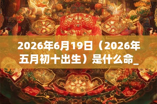 2026年6月19日（2026年五月初十出生）是什么命_命运如何