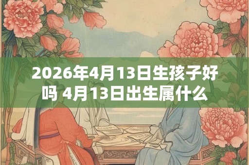 2026年4月13日生孩子好吗 4月13日出生属什么