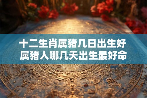 十二生肖属猪几日出生好 属猪人哪几天出生最好命