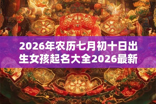 2026年农历七月初十日出生女孩起名大全2026最新版