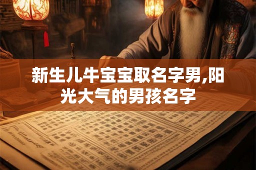 新生儿牛宝宝取名字男,阳光大气的男孩名字