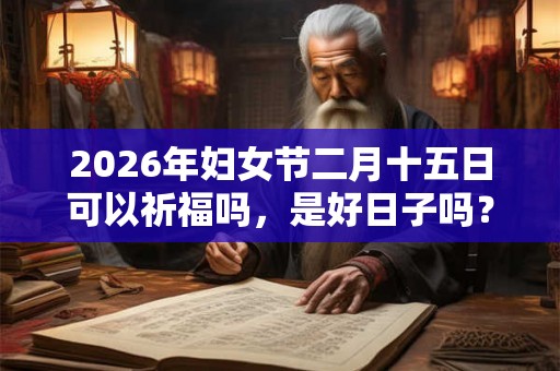 2026年妇女节二月十五日可以祈福吗，是好日子吗？