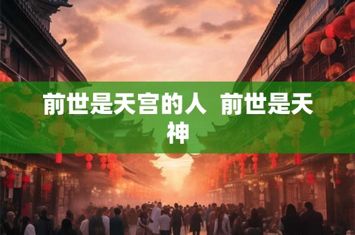 前世是天宫的人  前世是天神
