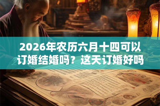 2026年农历六月十四可以订婚结婚吗？这天订婚好吗？