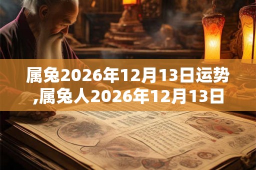 属兔2026年12月13日运势,属兔人2026年12月13日财运,生肖兔2026年12月13日运势
