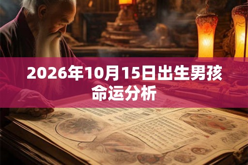 2026年10月15日出生男孩命运分析