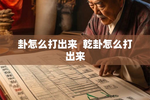 卦怎么打出来  乾卦怎么打出来