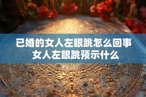 已婚的女人左眼跳怎么回事  女人左眼跳预示什么