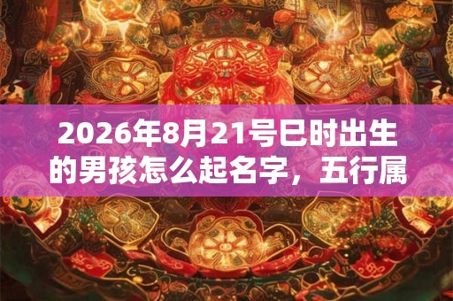 2026年8月21号巳时出生的男孩怎么起名字，五行属什么