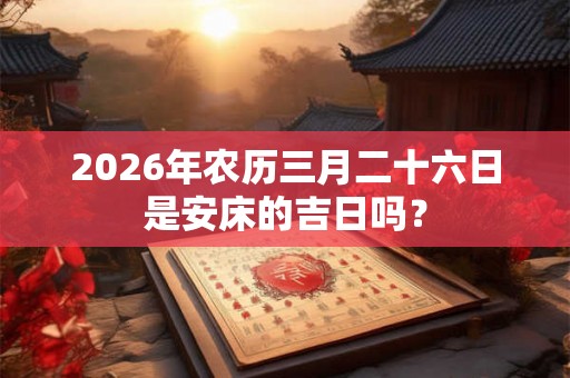 2026年农历三月二十六日是安床的吉日吗？