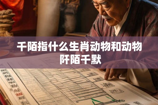千陌指什么生肖动物和动物 阡陌千默