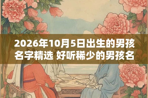 2026年10月5日出生的男孩名字精选 好听稀少的男孩名字 2026年10月5日出生的男孩名字精选 好听稀少的男孩名字