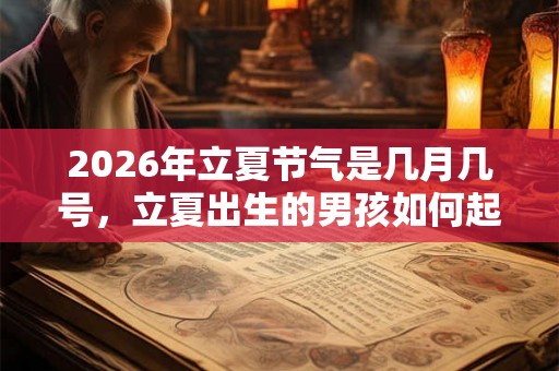 2026年立夏节气是几月几号，立夏出生的男孩如何起名字
