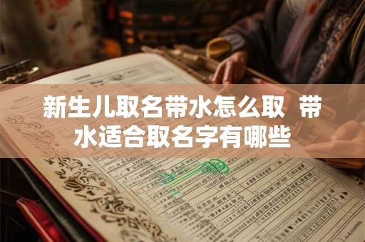 新生儿取名带水怎么取  带水适合取名字有哪些