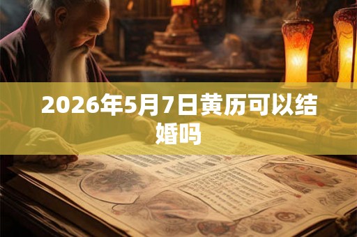 2026年5月7日黄历可以结婚吗
