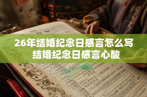 26年结婚纪念日感言怎么写  结婚纪念日感言心酸
